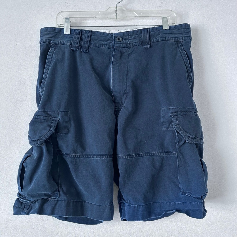 Polo Ralph Lauren Size 35 Mens Navy Blue Cargo Shorts Classic Fit Chino